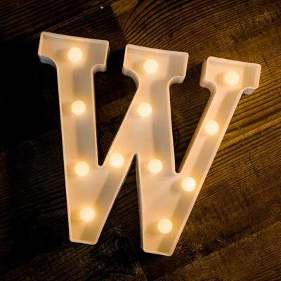 W LED ALPHABET - BATTERY OPERATED LED LETTERS FOR TABLE DECORATION