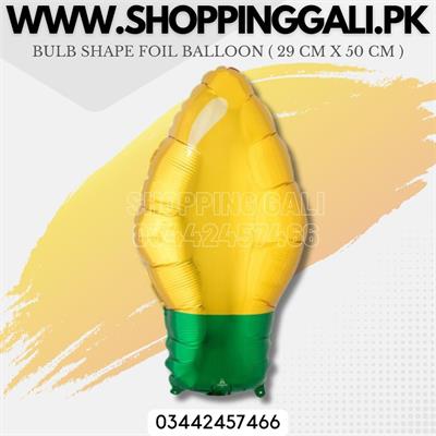 GOLDEN LIGHT BULB FOIL BALLOONS ( 29 CM X 50 CM )