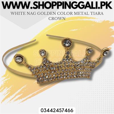 GOLDEN COLOR CROWN METAL TIARA CROWN PERFECT FOR PARTY WEAR