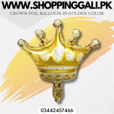 GOLDEN CROWN MINI SIZE FOIL BALLOON ( 13 INCH X 13 INCH )