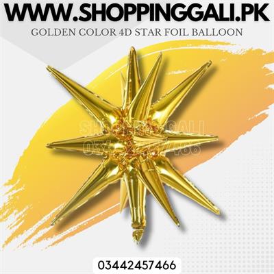 GOLDEN 4D STAR FOIL BALLOON ( 22 INCH X 20 INCH )