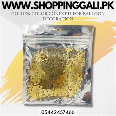 GOLDEN COLOR CONFETTI IN SNOW SHAPE FOR BALLOONS FILLING