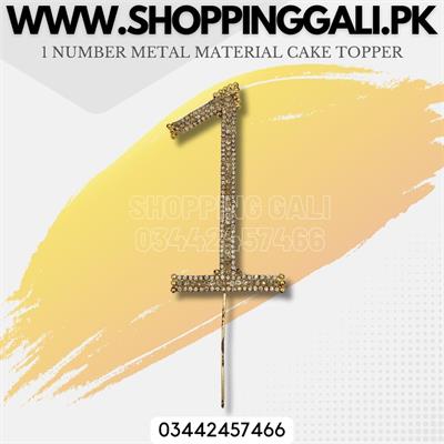 1 NUMBER METAL MATERIAL GOLDEN CAKE TOPPER FOR CAKE DECORATION