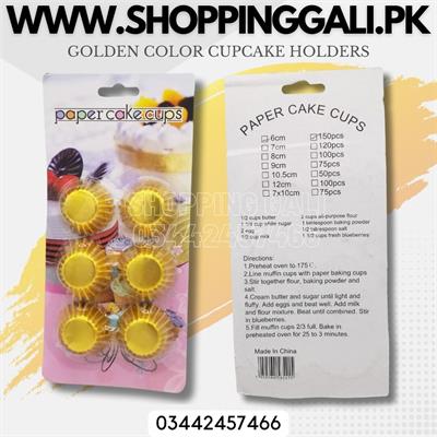 MINI PAPER CUPCAKE HOLDER IN SHINNY GOLDEN COLORS ( 6 CM SIZE CUPCAKE HOLDER AND 150 PCS )