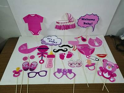 17 PCS BABY SHOWER FUN! PHOTO BOOTH PROPS FOR MEMORABLE MEMORIES