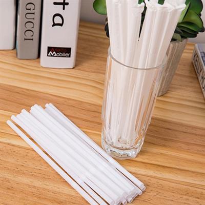 WHITE PLASTIC STRAWS HIGH QUALITY DRINKING STRAWS ( PACK OF 100 )