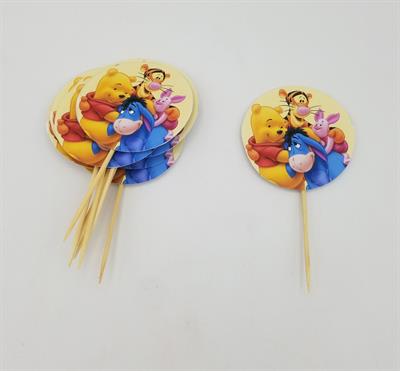 WINNIE THE POOH THEME CUPCAKE TOPPER - PACK OF 10 CUPCAKE TOPPERS - WINNIE THE POOH CUPCAKE TOPPERS