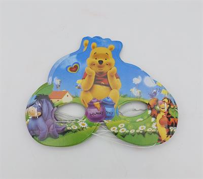 WINNIE THE POOH THEME PAPER MASKS ( PACK OF 10 PAPER MASKS )