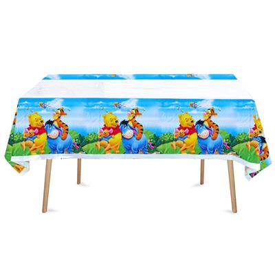 WINNIE THE POOH TABLE COVER FOR TABLE DECORATION ( 108 CM X 180 CM )