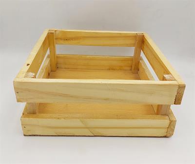 WOODEN BASKET IN SQUARE SHAPE ( 8 INCH X 8 INCH )