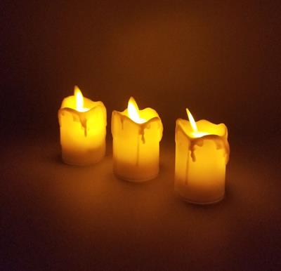 WHITE MELTING LED CANDLE ( 1 LED CANDLE )