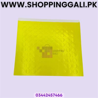 Yellow Circle Stickers - Card Size 5 Inch By 6 Inch - Stickers - Yellow Color - Pack Of 9