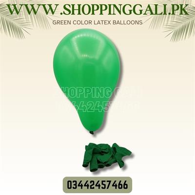 GREEN COLOR LATEX BALLOONS PARTY DECORATION BALLOONS ( PACK OF 25 BALLOONS )