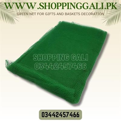 GREEN NET ROLL FOR GIFT DECORATION BASKET DECORATION AND BOX DECORATION