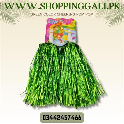 GREEN COLOR CHEERING SQUAD POM POM ( SET OF 2 POM POM )