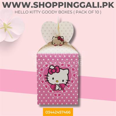 HELLO KITTY GOODY BOXES HEART DESIGN ( PACK OF 10 GIFT BOXES )