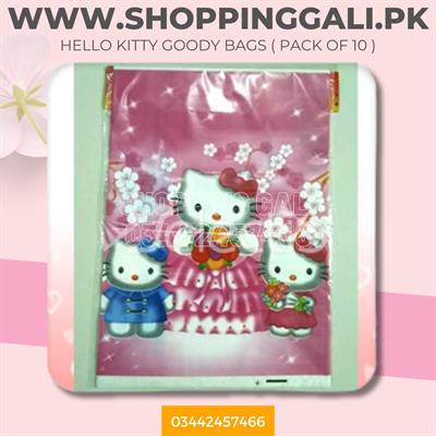 HELLO KITTY GOODY BAGS IN LARGE SIZE ( PACK OF 10 GOODY BAGS )