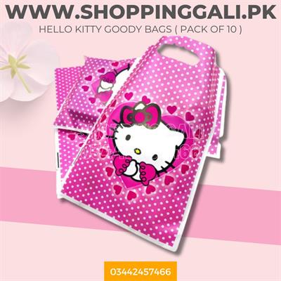 HELLO KITTY GOODY BAGS HEART - PACK OF 10 GOODY BAGS - HELLO KITTY THEME GOODY BAGS