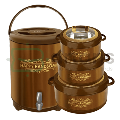 Happy Handsome Gold Metallic 3PCS Hotpots & Cooler Giftsets
