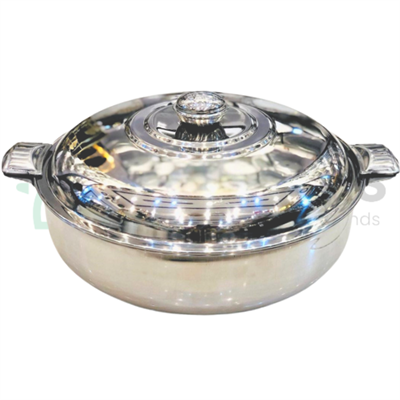 Rex Stainless Steel Mirror Finish Multi Case Small Size Hotpot with Sliding Lock Steel Lids.