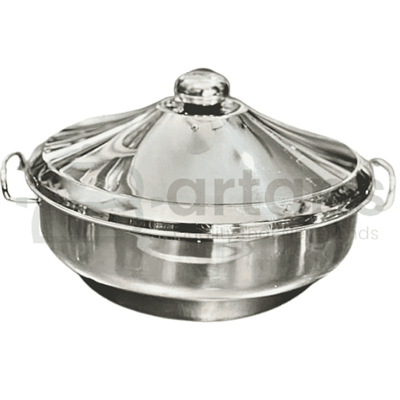 Royal Stainless Steel Mirror Finish Multi Case Small Size Hotpot with Ultra Fit Steel Lids.