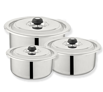Alpha Plus Stainless Steel Encapsulated Dual Bottom Glory 6PCS Cookware Sets with Steel Lids.