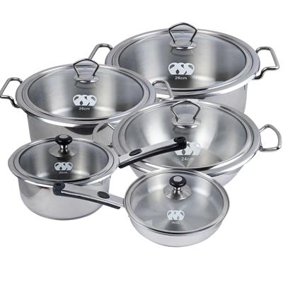  Alpha Stainless Steel Encapsulated Dual Bottom Cookwares 12PCS Giftsets.
