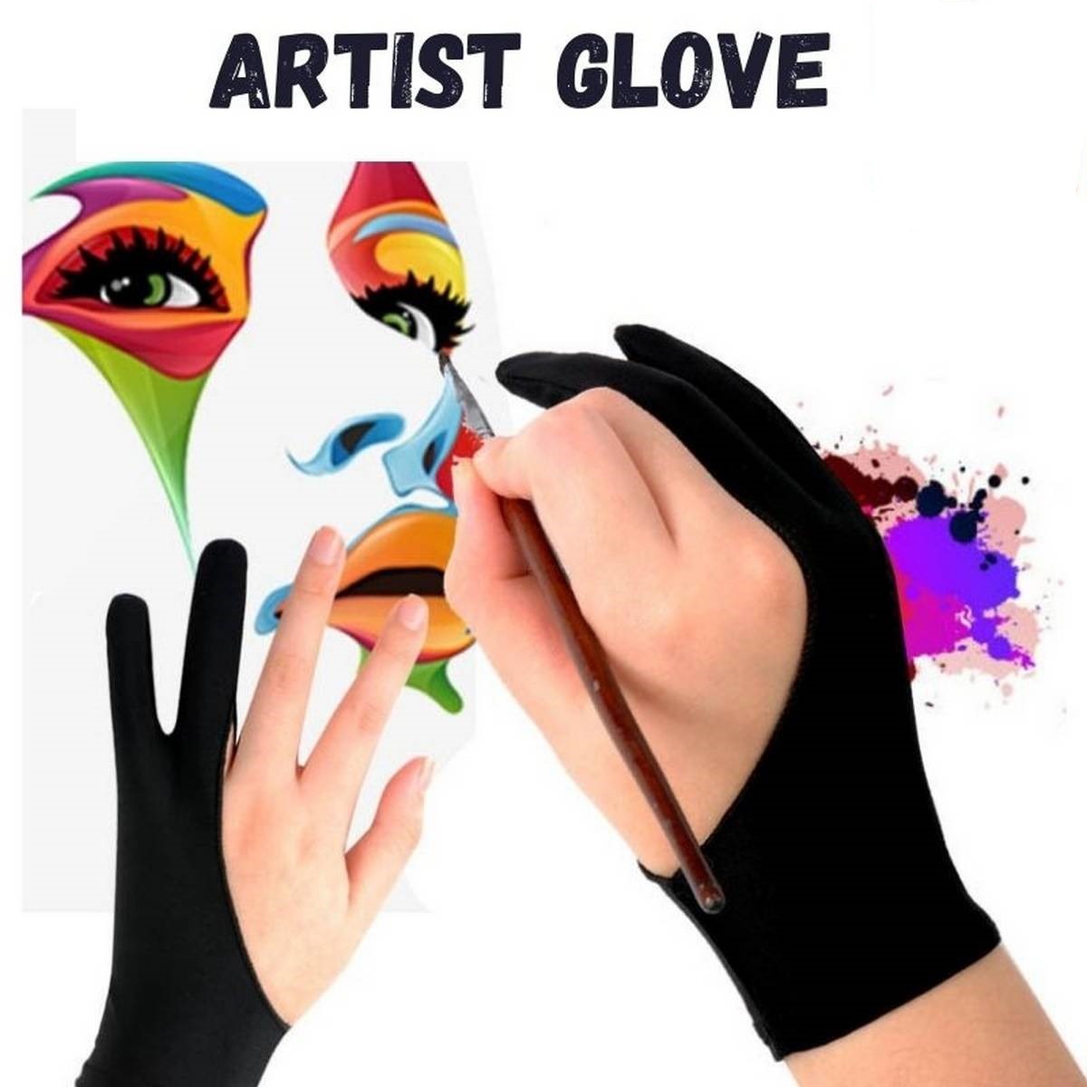 Professional Free Size Artist Drawing Glove for Huion Graphic Tablet Drawing Gloves Fashion Unisex
