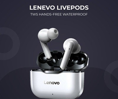 Lenovo LP1-TWS Wireless Bluetooth 5.0 Waterproof Sports IPX4 Headphones with Microphone