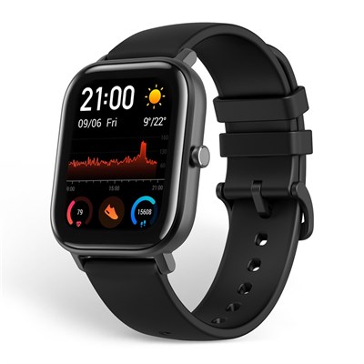 Amazfit GTS Fitness Smartwatch with Heart Rate Monitor, 14-Day Battery Life, Obsidian Black