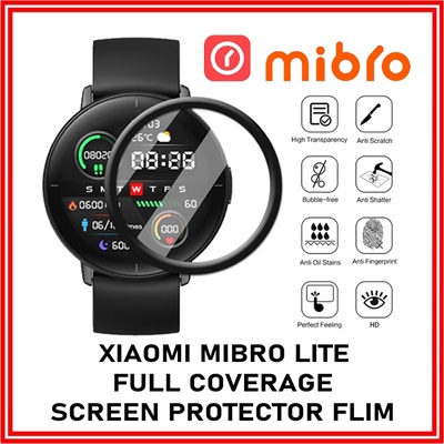 3D HD Soft Film For Xiaomi Mibro Lite Smart Watch Full Curved Screen Protector