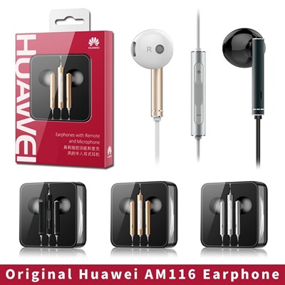 HUAWEI IN EAR HI-FI EARPHONE WITH REMOTE AND MICROPHONE BASS 3.5mm SLOT HEADPHONE - Black