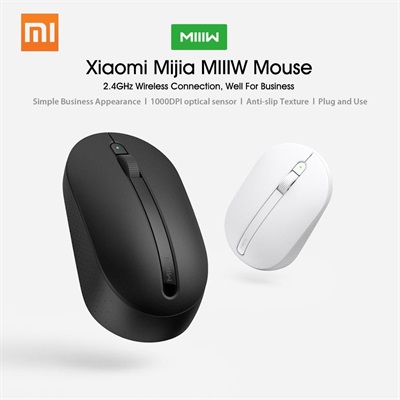 Xiaomi MIIIW Durable Lightweight Wireless Office Mouse - Black