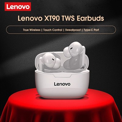 Lenovo XT90 Bluetooth 5.0 Earbuds Headphone TWS Wireless Earphones - white