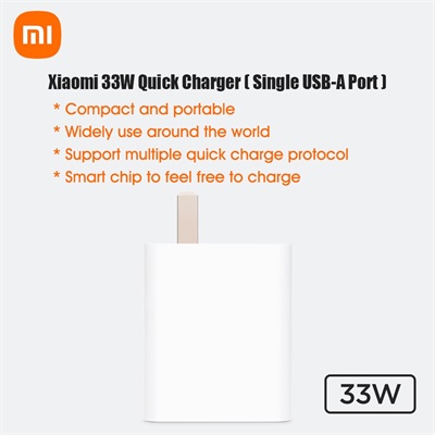 Xiaomi Mi 33W Wall charger safe and secure charging power With Cable