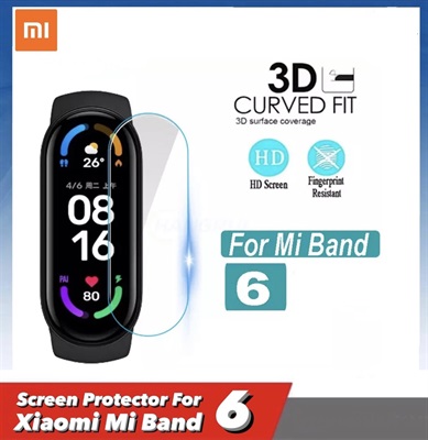 Tempered Glass Protector for Xiaomi Mi Band 6 - 3D Glass