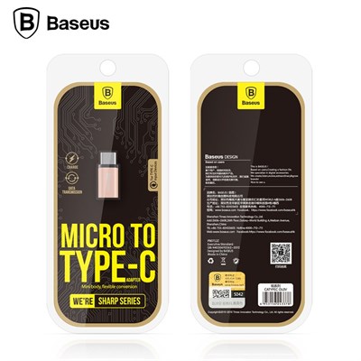 Baseus Micro to Type-C Adapter - Rose Gold