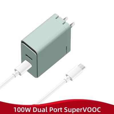 OPPO 100W Dual Port SuperVOOC Charger Type C USB A Fast Charger (Green)