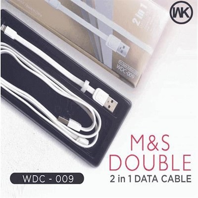 WK M&S 2 in 1 Lightning Micro Usb Double Data Cable