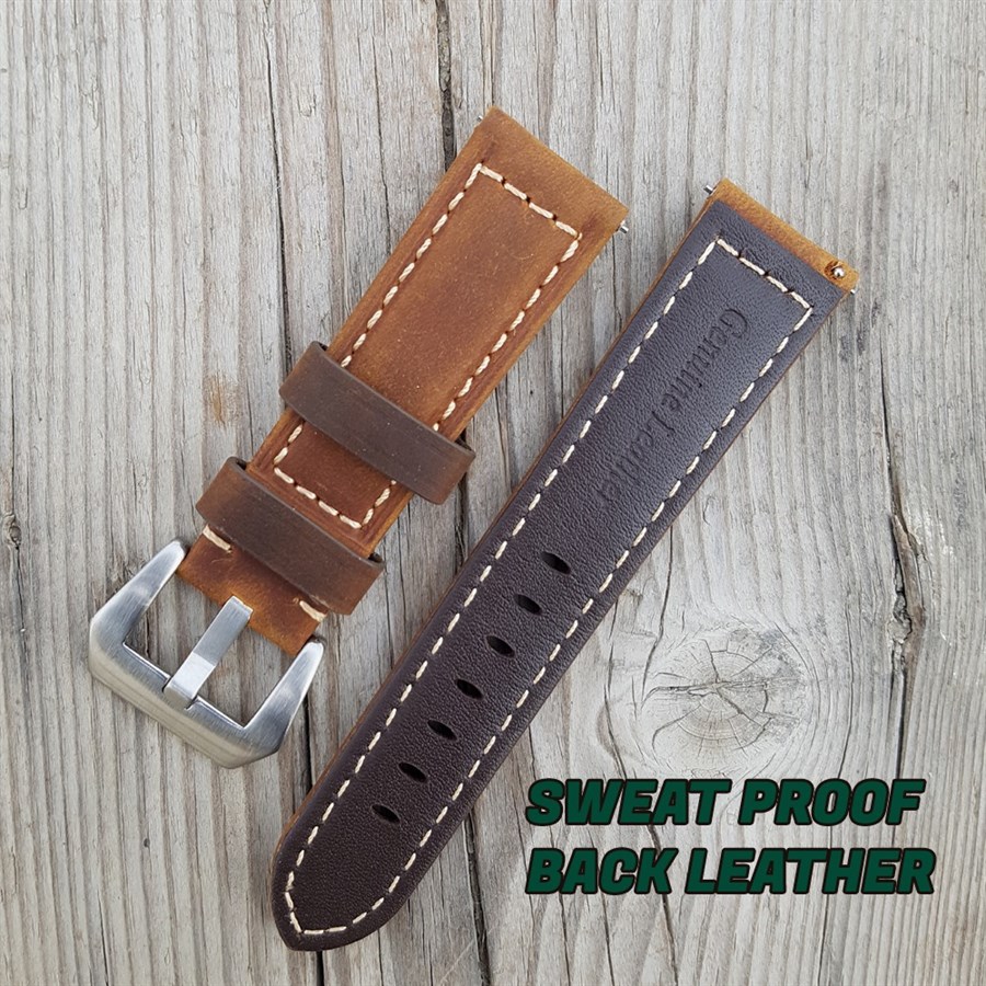 22MM Watch Leather Strap 