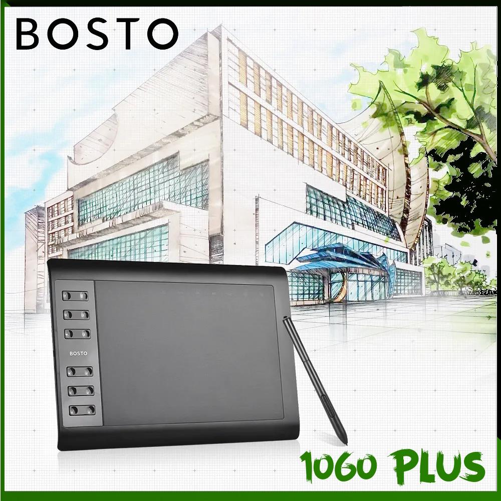Bosto 1060 Plus Digital Graphic Drawing Painting Animation Tablet Pad 10'' * 6'' Working Area 8192 Level Pressure Sensitivity