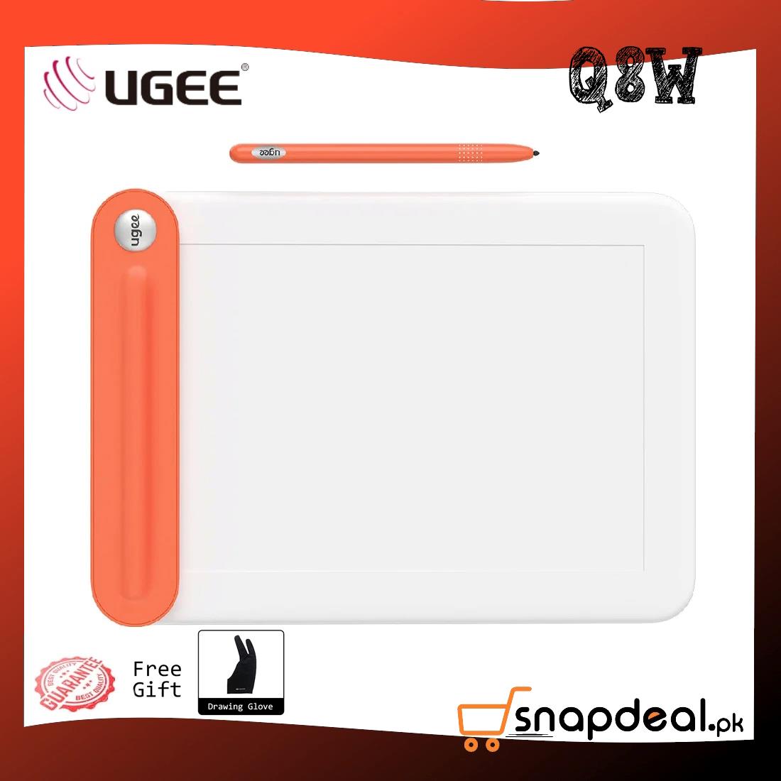 Ugee Q8W Wireless Bluetooth Graphics Tablet