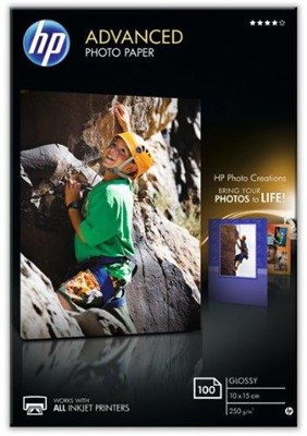 HP Advanced Glossy Photo Paper, 100 x 150 mm, 250 g/m2, 100 Sheets