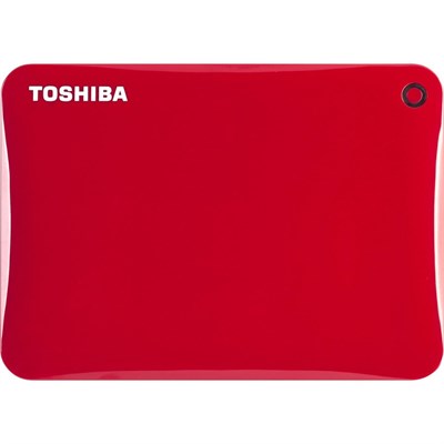 Toshiba - Canvio Connect II 1TB External USB 3.0/2.0 Portable Hard Drive - Red