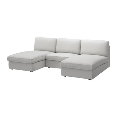 2 chaises and 1-seat section - Orrsta light gray