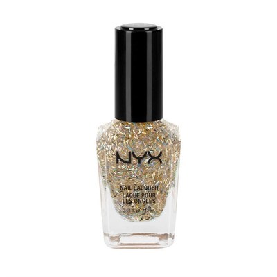 NAIL LACQUER - BOISTEROUS - GOLD FEATHER GLITTER