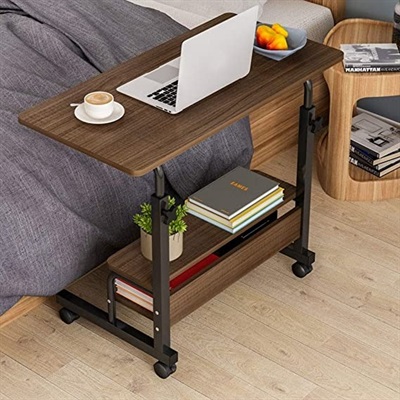 Laptop BED Sofa Side Table with 3 portions 80cm x 40cm Size Height Adjustment to 66cm-90cm
