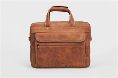 Men's Vintage Crazy Horse Leather Bag - Laptop and Travel Ready