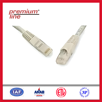 Premium Line Cat. 6 U/UTP Patch Cord | Snag Proof, PVC, Grey | 