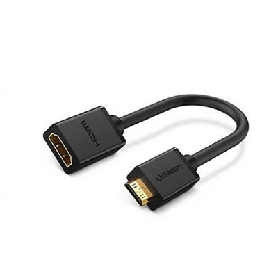 UGREEN Mini HDMI male to HDMI female cable-22cm (Black)